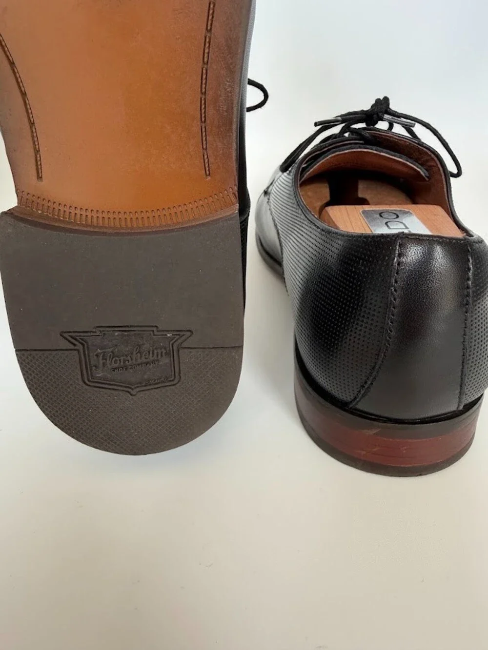 Florsheim Postino Cap Toe Oxford Black Leather 15149-001 Men's Size 9.5 D